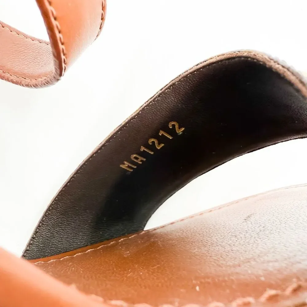 Louis Vuitton NEW LV Monogram Studded Block Heel Leather Sandals EU 38 US 8 - Picture 11 of 11